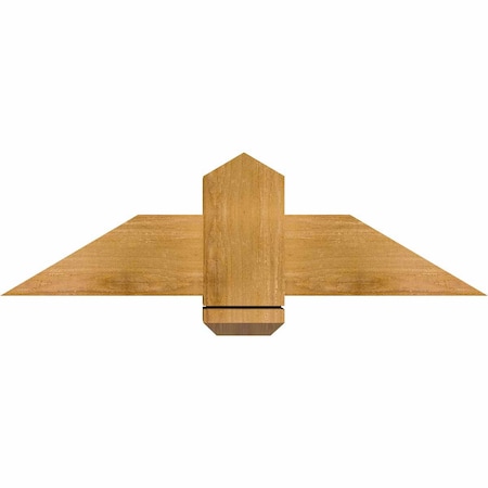 Ekena Millwork Eugene Rough Sawn Timber Gable Bracket, Western Red Cedar, 36"W x 10"H x 6"D x 6"F, 7/12 Pitch GBW036X10X0606EUG00RWR